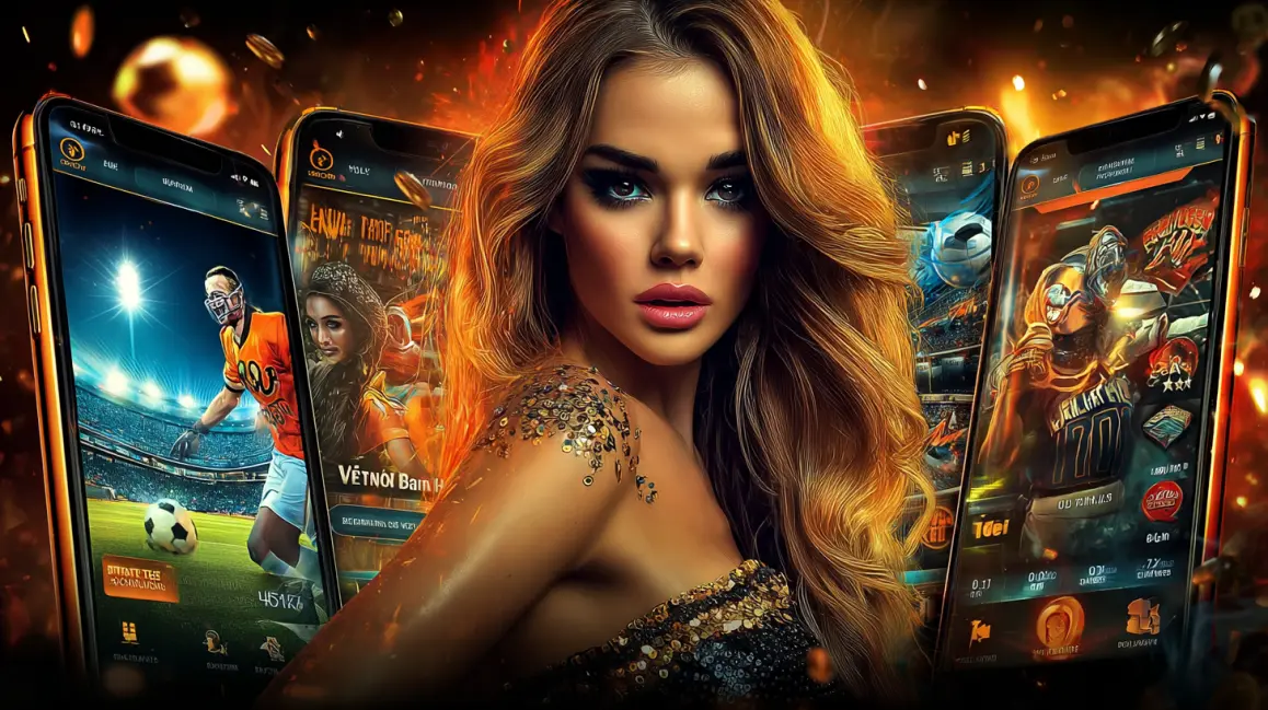 A woman with cat ears and a 'SPORTS' top sits on a field, ready for action, inviting you to bet on all your favorite sports with the fun and exciting 7G777 mobile app.